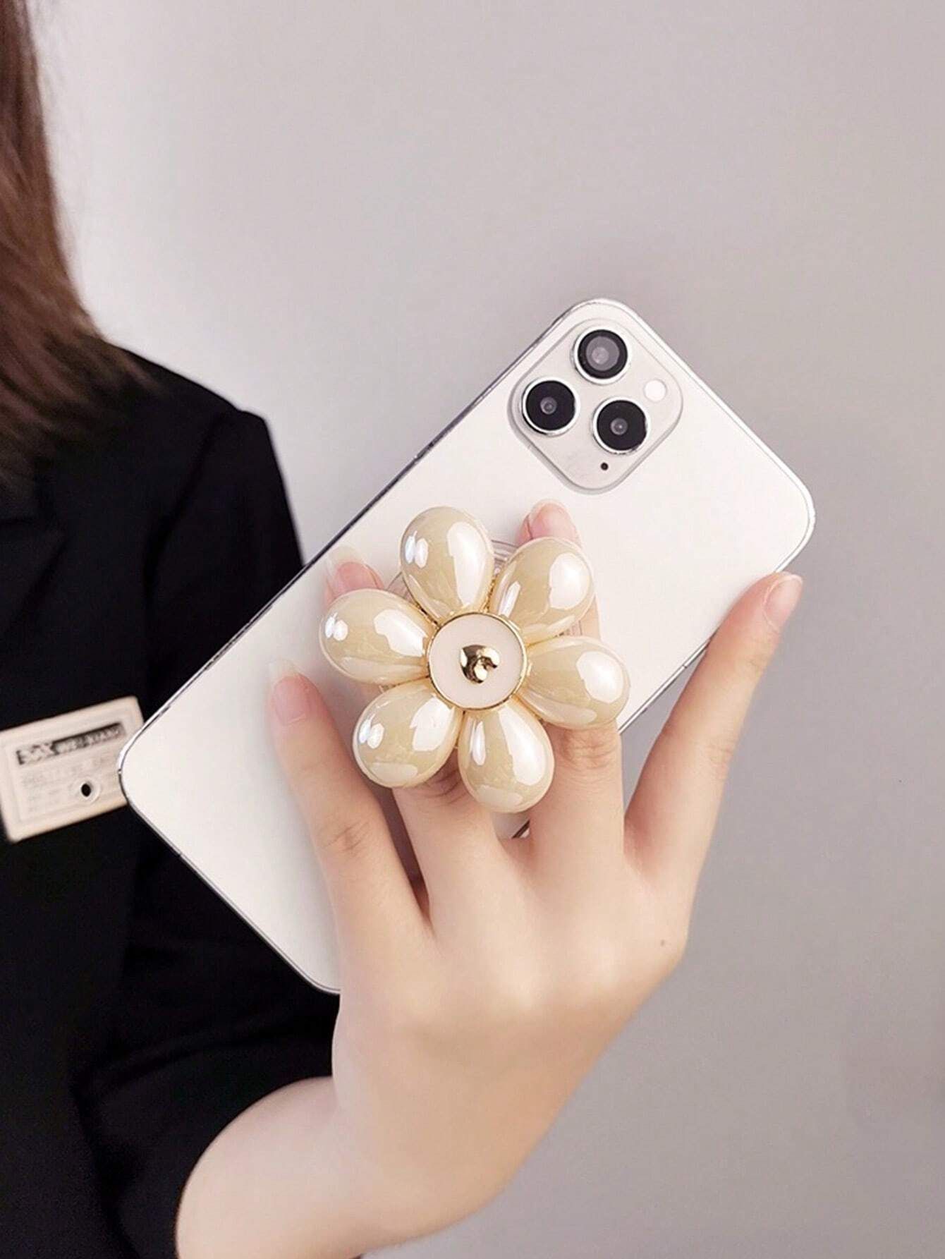 1pc Flower Decor Foldable Phone Grip Holder | SHEIN