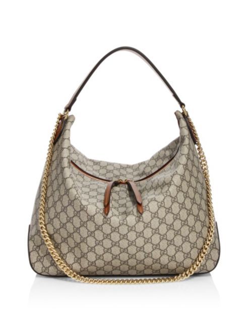 Gucci - Linea Large GG Supreme Canvas Hobo Bag | Saks Fifth Avenue
