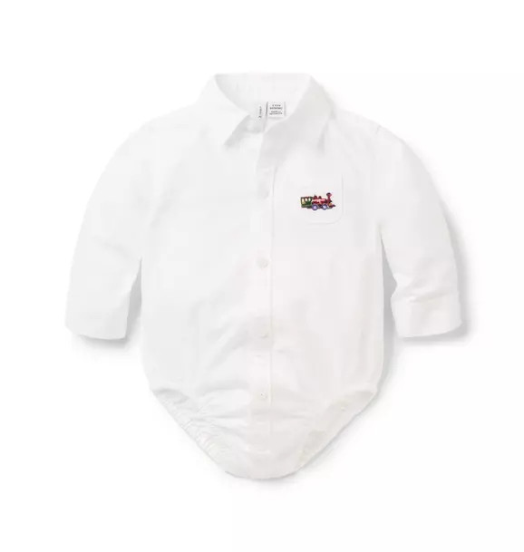Baby Train Oxford Bodysuit | Janie and Jack