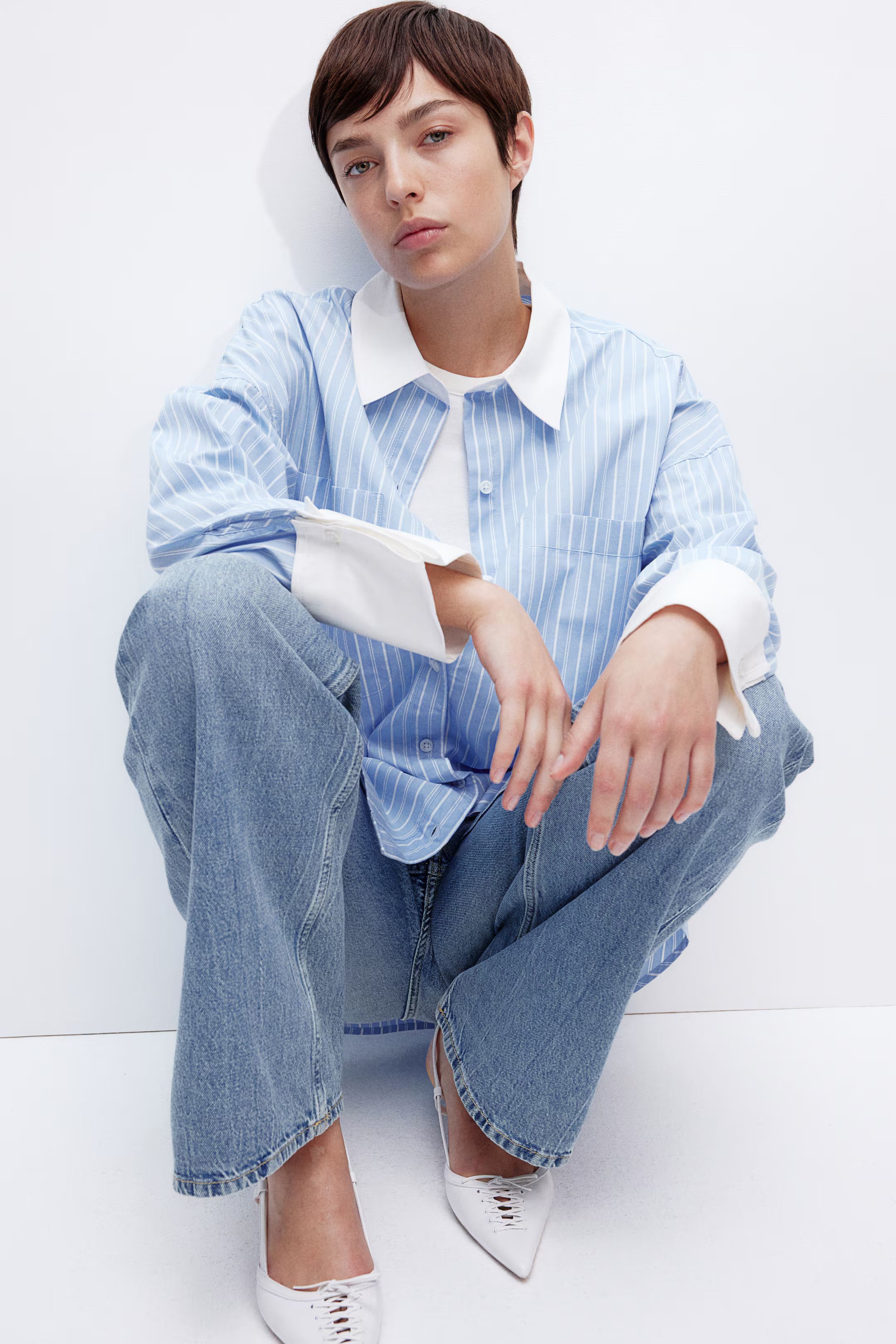 Oversized Poplin Shirt | H&M (US + CA)