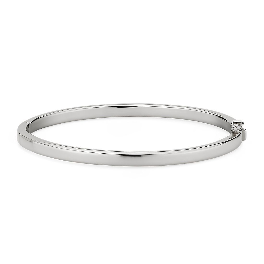 Squared Bangle in 14k Italian White Gold (4 mm) | Blue Nile | Blue Nile