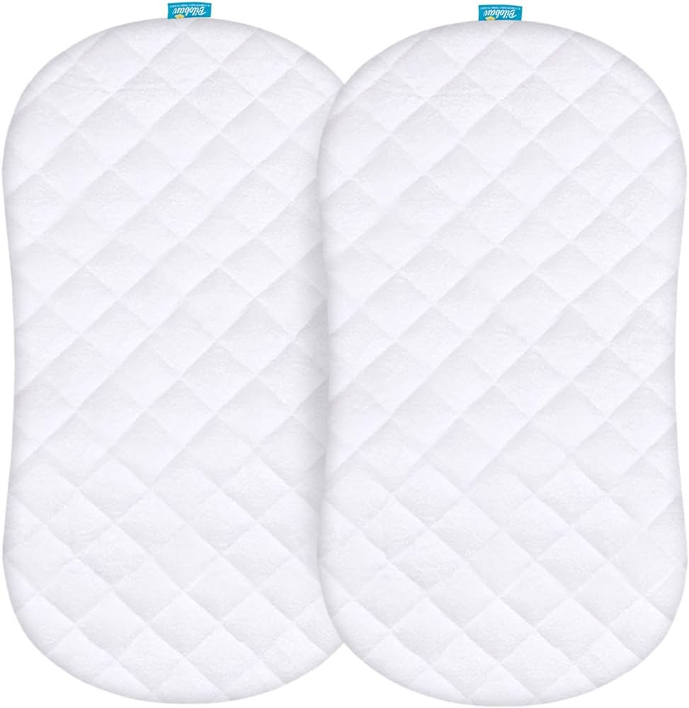 Bassinet Mattress Pad Cover Compatible with Halo BassiNest Swivel Sleeper, 2 Pack, Waterproof Qui... | Amazon (US)