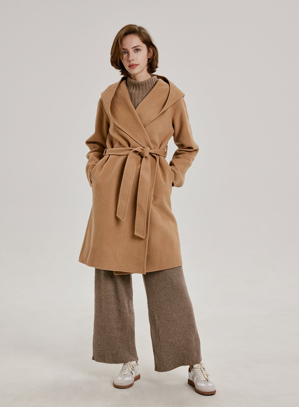 Savannah Wrap-Over Wool Coat | NAP Loungewear