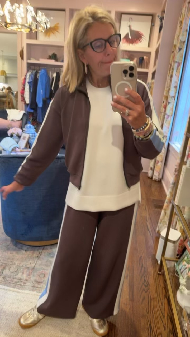 By popular demand…here is the new track jacket, pants & tunic. Obsessed is exactly how I feel about this look! 
Jacket & tunic - xs 
Pants - small petite
Shoes - 8 tts

#LTKOver40 #LTKmomlife #LTKActive

*be sure to use code LTKSPANX for 20% off (almost) sitewide through 3/15!
