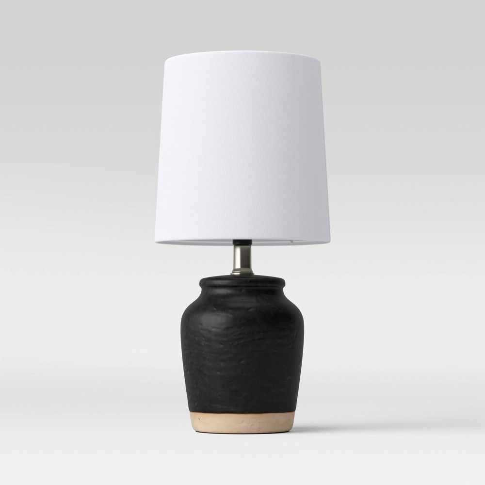 Textural Ceramic Mini Lamp Black - Threshold | Target