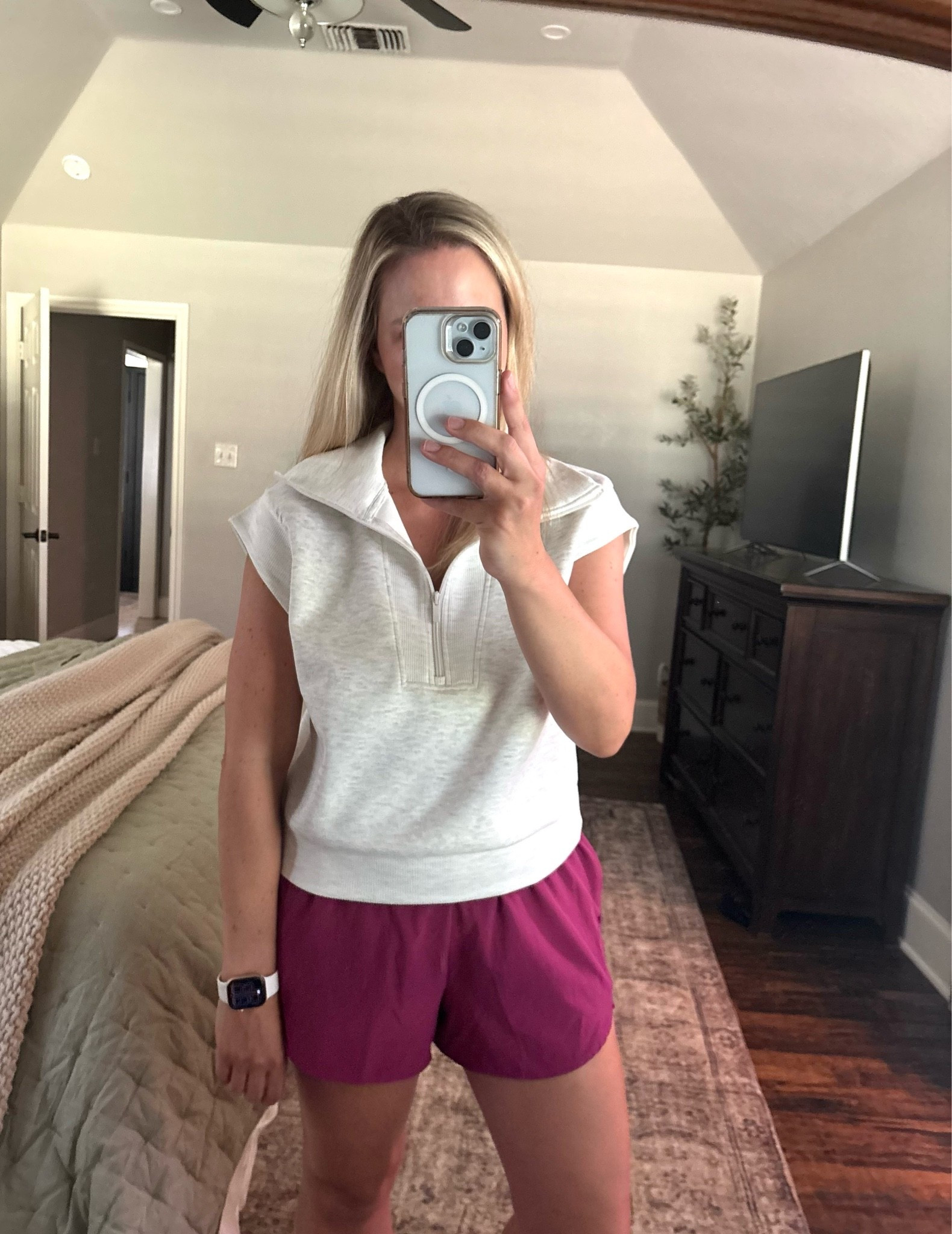Love these athletic shorts from @Target! They come in so many great colors, and this top is incredibly soft and versatile. The perfect athleisure outfit for workouts, errands, or just everyday wear!

#LTKOver40 #LTKmomlife #LTKootd