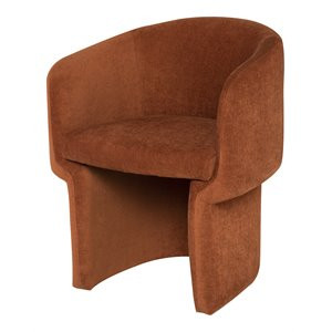 Nuevo Clementine 18.3" Fabric & Plastic Dining Chair in Terracotta Orange/Black | Cymax