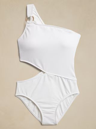 Asymmetrical Midriff Cut-Out Swimsuit | Banana Republic Factory