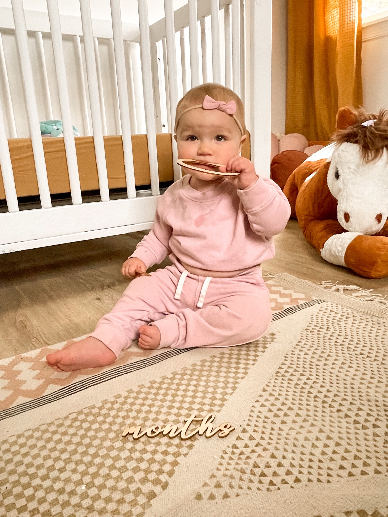 10 months old! This is my favorite sweatsuit. So cozy and cut. Comes in a bunch of colors and is 40% off! 

#LTKunder100 #LTKbaby #LTKkids