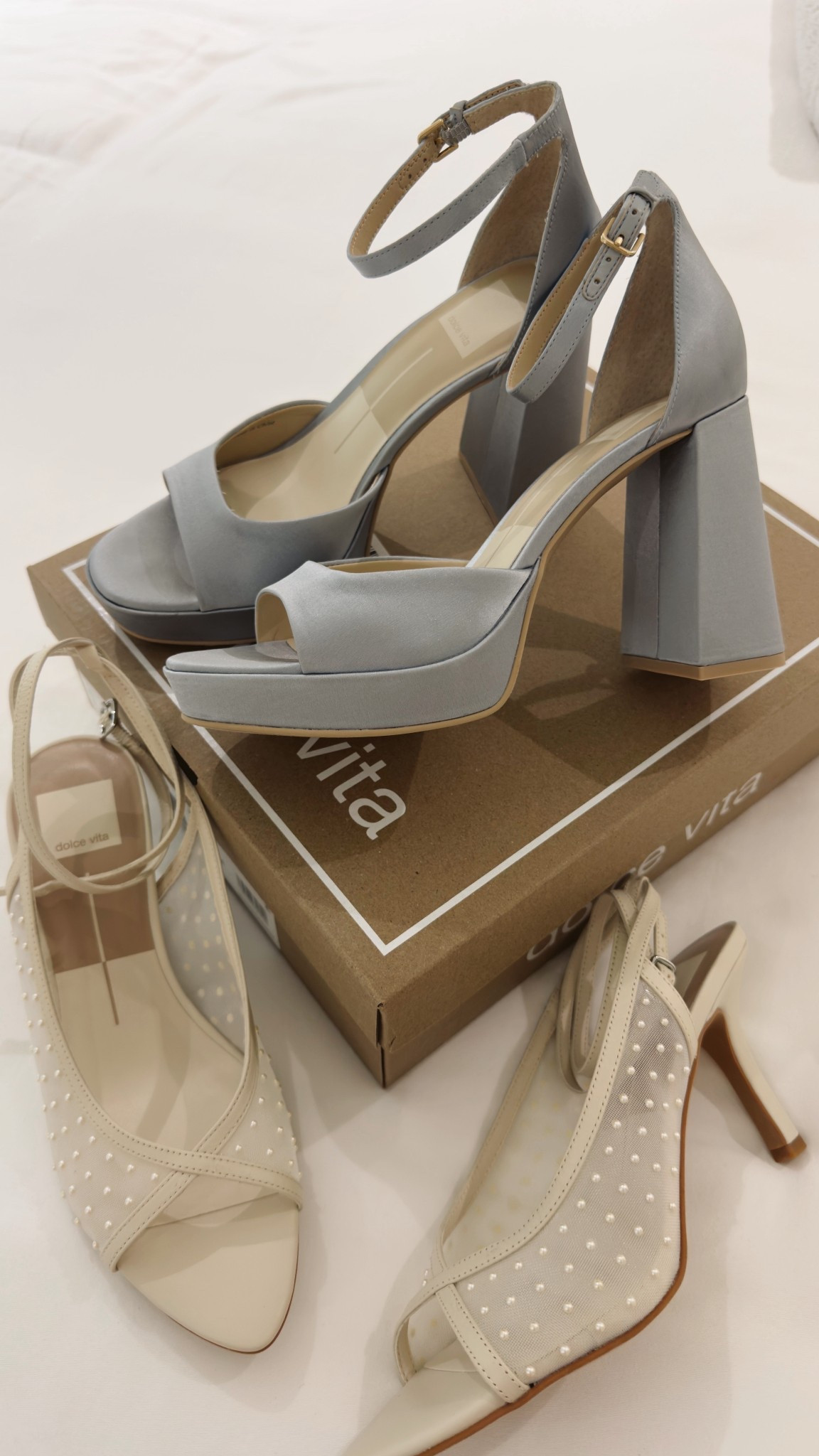 Dolce Vita has the best bridal shoe collection 🤍

Pandro Heels Light Blue Satin, Light Blue Satin Wedding Heels, Something Blue Wedding Heels, Bridal Shoes, Bridal Heels, Pearl Bridal Shoes, Pearl Shoes for The Bride, Platform Heels, Rehearsal Dinner Heels, Bridal Shower Heels

#LTKShoeCrush #LTKSaleAlert #LTKWedding