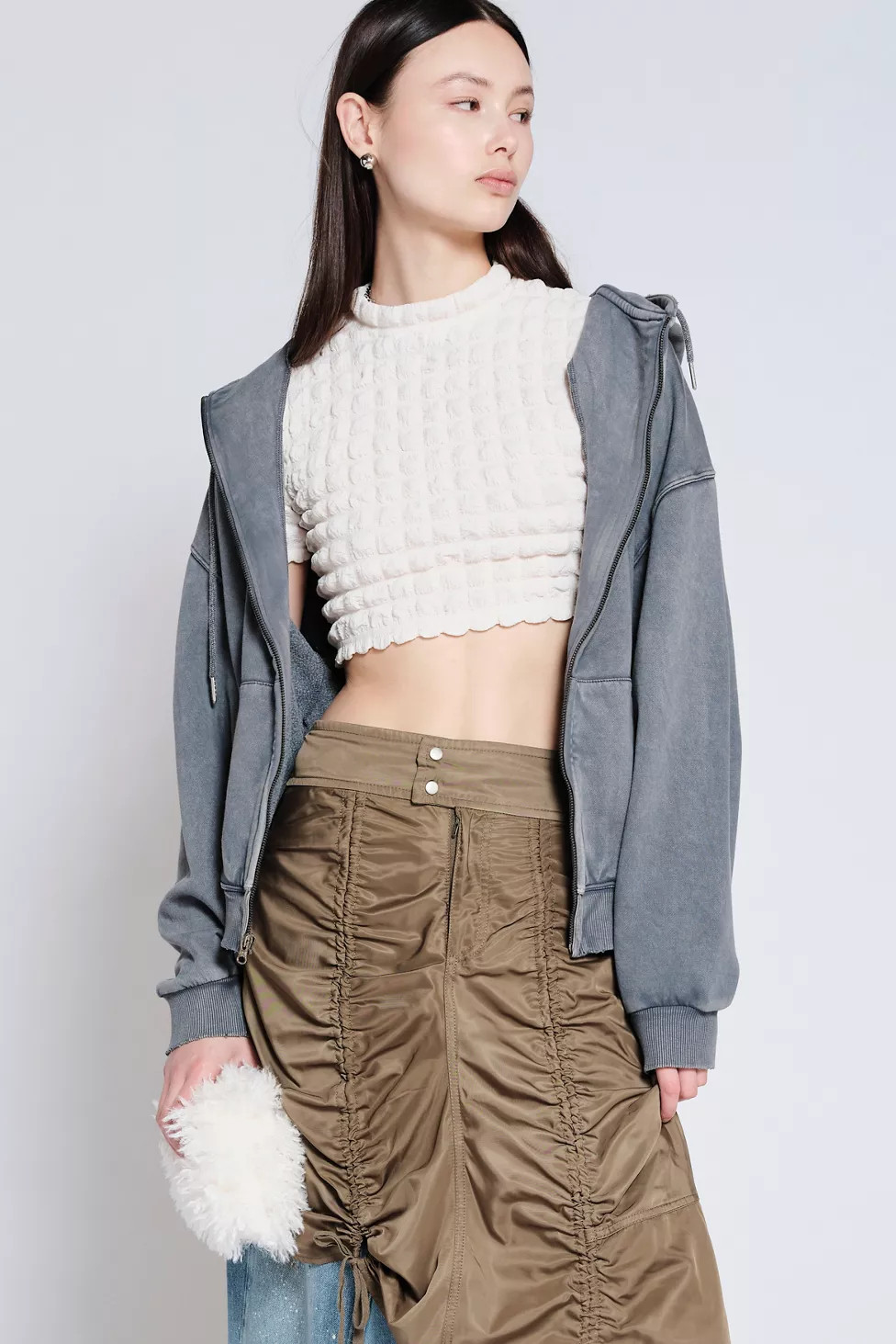 UO Paula Bubble Knit Mock Neck Top | Urban Outfitters (US and RoW)