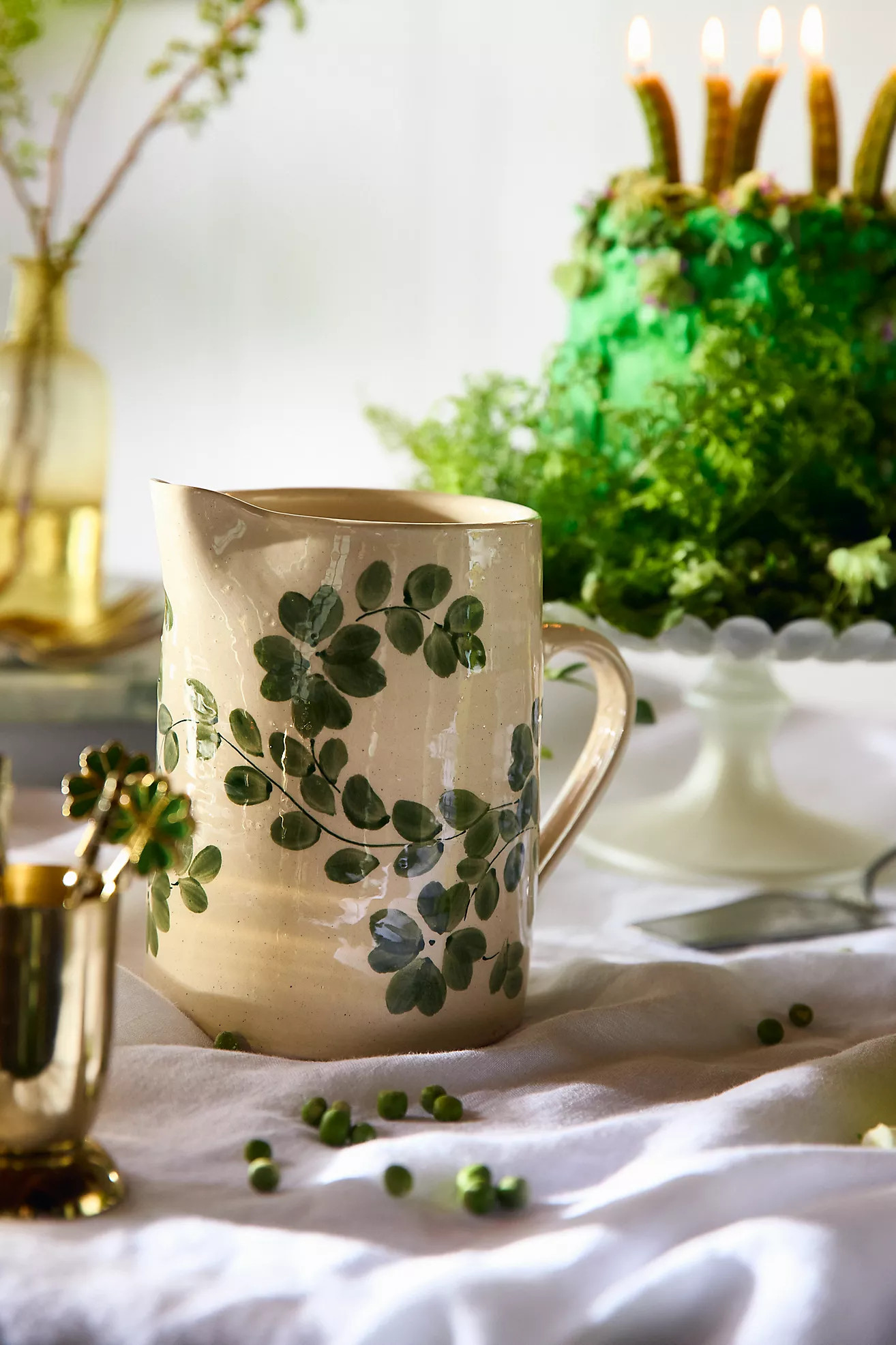 Clover Stoneware Pitcher | Anthropologie (US)
