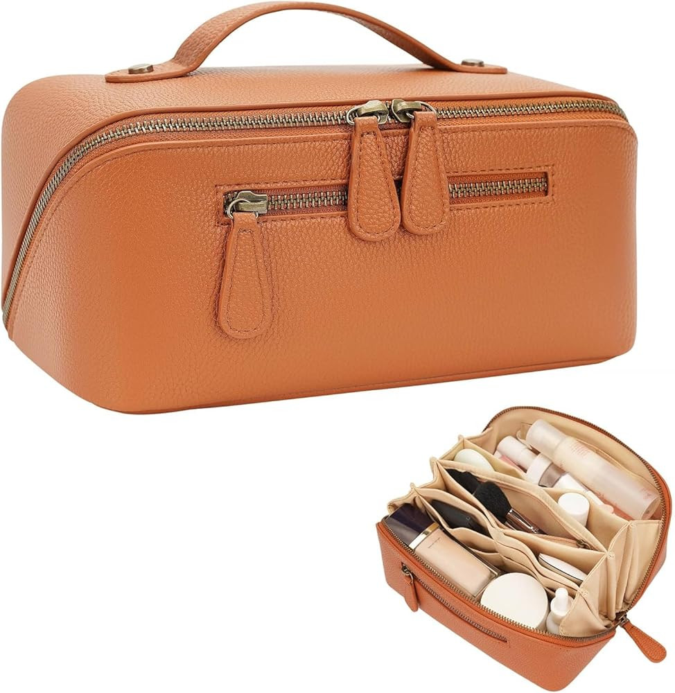 Travel Makeup Bag Large Capacity Cosmetic Bags for Women Waterproof Make up Organizer Toiletry Ba... | Amazon (US)