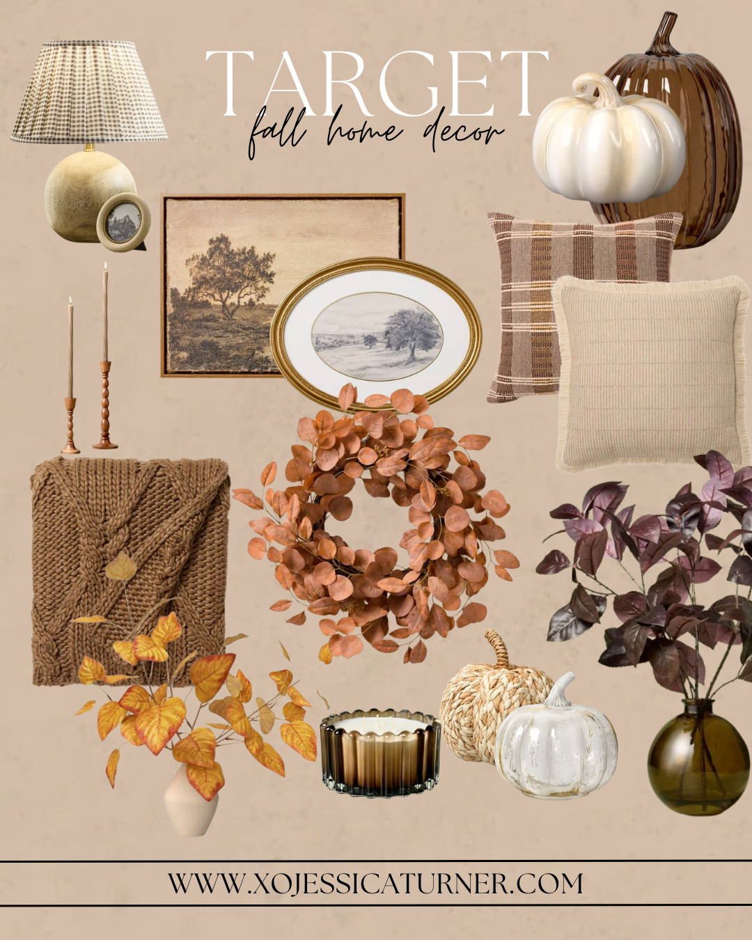 Target fall home finds, autumn decor, plaid lamp, pumpkin decor, fall wreath, dried leaf decor, fall leaf arrangement, candle, blanket, moody art, plaid pillow

#LTKSeasonal #LTKStyleTip #LTKHome