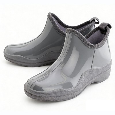 Women's Short Rain Boots Garden Ankle Shoes Fashion Rainboots, Grey-10 | Target