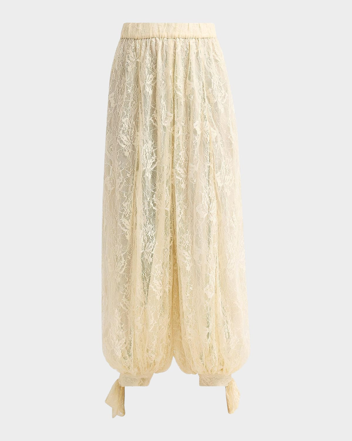 Floral Lace Parachute Pants | Neiman Marcus