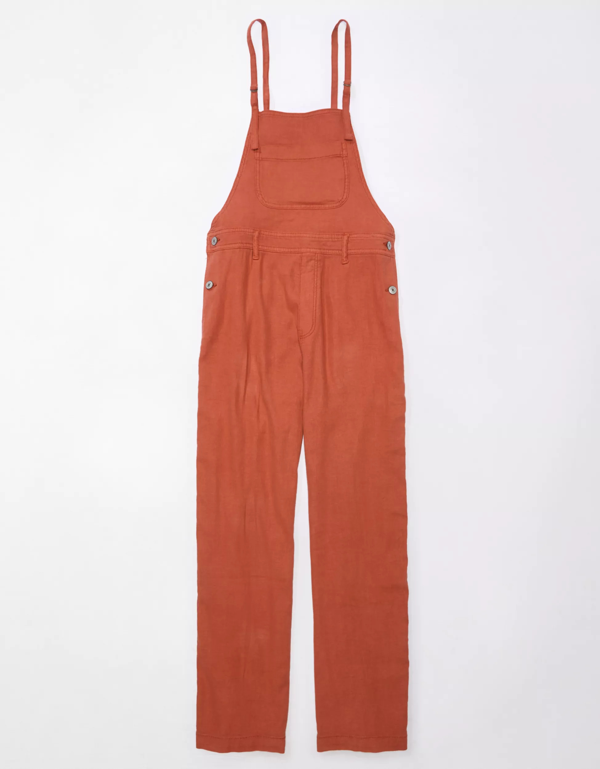 AE Dreamy Drape Stretch Linen-Blend Overall | American Eagle Outfitters (US & CA)