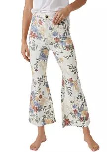 Printed Cropped Flare Jeans | Belk