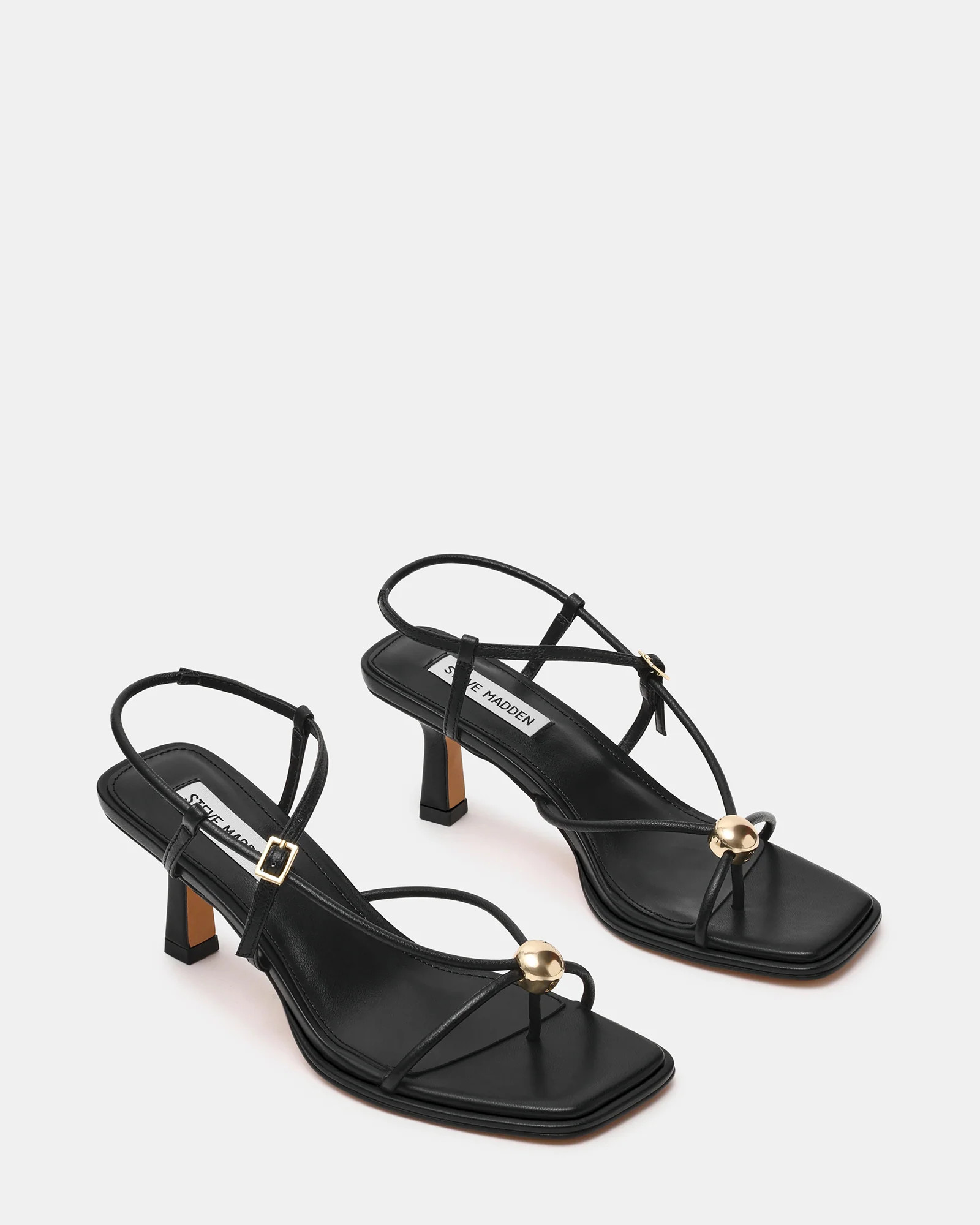 JACKPOTS Black Strappy Kitten Heels | Women's Designer Heels | Steve Madden (Canada)