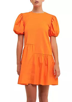 Knit Woven Mixed Dress | Belk