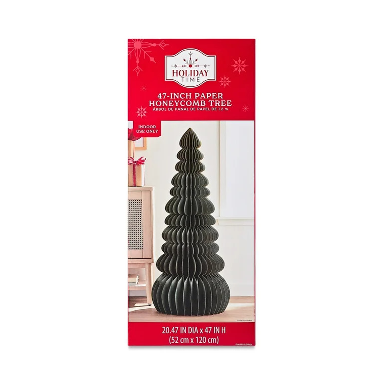 Holiday Time 47IN Tall Green Paper Christmas Tree | Walmart (US)