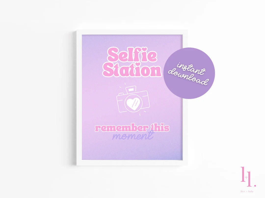 Printable Editable Selfie Station Sign, Instant Download T Swift Birthday Party Sign, 8x10 Selfie... | Etsy (US)