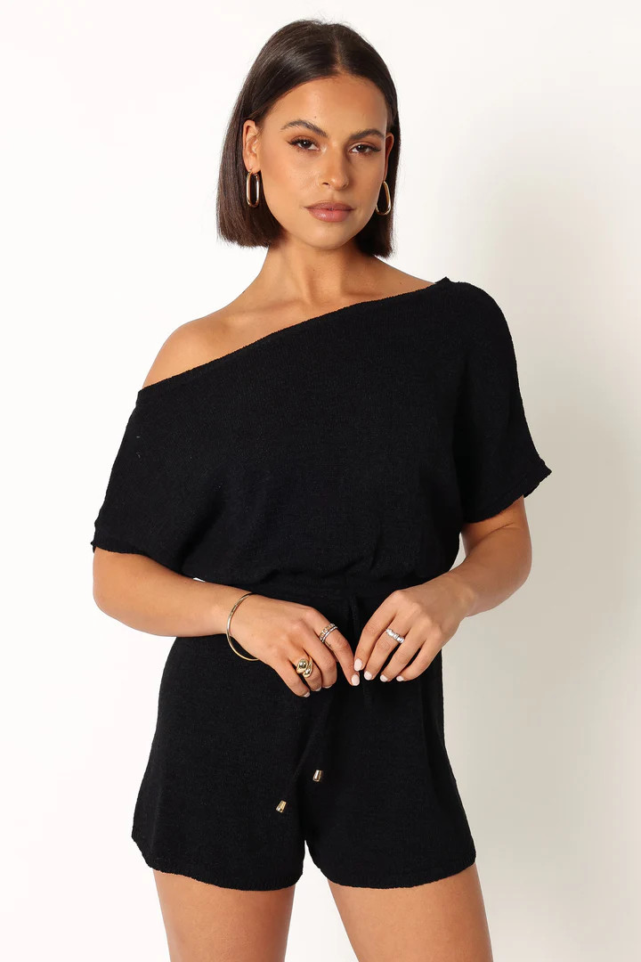 Miami Knit Romper - Black | Petal & Pup (US)