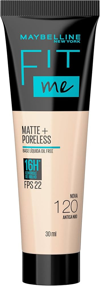 Base Líquida Maybelline NY Fit Me Matte FPS 22 Cor 120 (Antiga N80), 30ml | Amazon (BR)