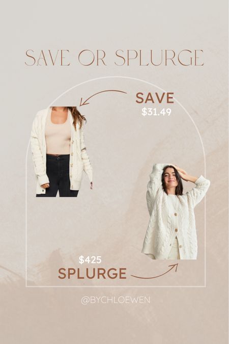 Save OR Splurge: Jenni Kayne Cable Cocoon Cardigan!

#winter
#winterfashion
#winterstyle
#winteroutfits
#jennikayne
#jennikaynedupe
#cableknitcardigan
#loungewear 


#LTKSeasonal #LTKfit #LTKFind