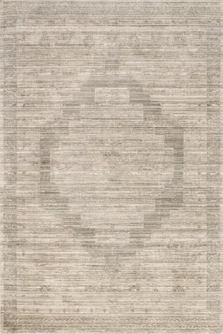 Beige Anzlie Faded Washable Indoor/Outdoor 6' 7" x 9' 4" Area Rug | Rugs USA