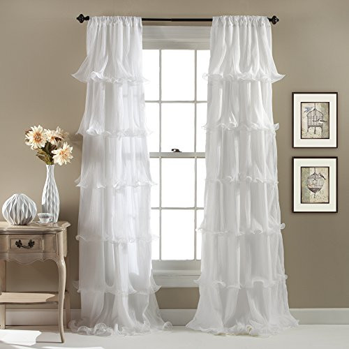 Sheer Ruffled Curtain  | Amazon (US)