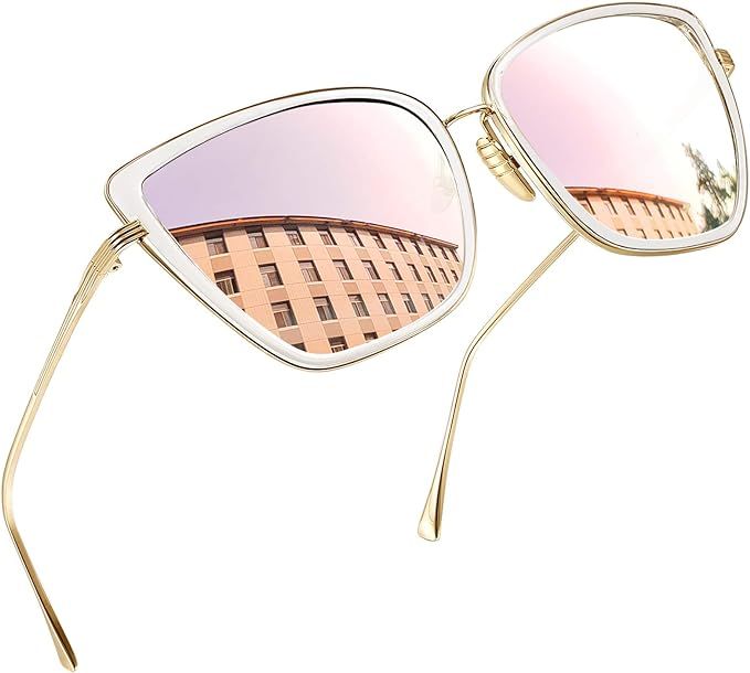 Joopin Oversized Cateye Sunglasses for Women, Elegant Metal Frame Cat Eye Womens Sunglasses | Amazon (US)