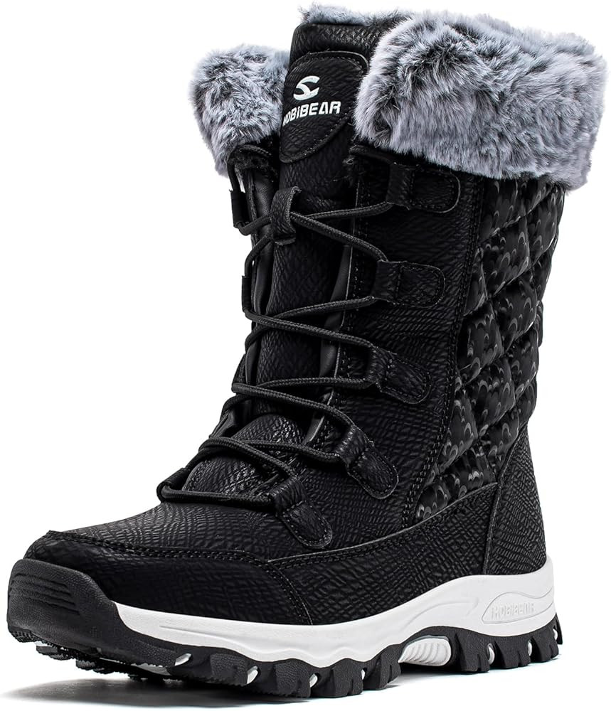 HOBIBEAR Women's Snow Boots Anti-Slip Waterproof Outdoor Shoes Winter Snow Boots Warm Fur Lined C... | Amazon (US)