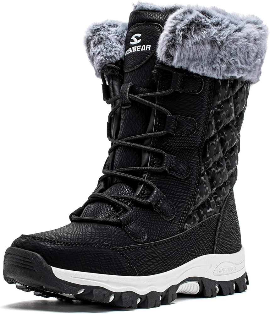 HOBIBEAR Women's Snow Boots Anti-Slip Waterproof Outdoor Shoes Winter Snow Boots Warm Fur Lined C... | Amazon (US)