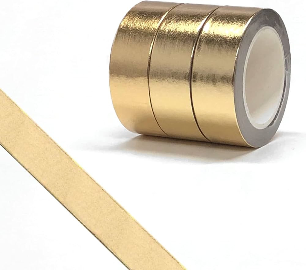 Solid Foil Washi Tape, Decorative Self Adhesive Masking washi Tape,Graphic Art Tape,Washi DIY Gra... | Amazon (US)