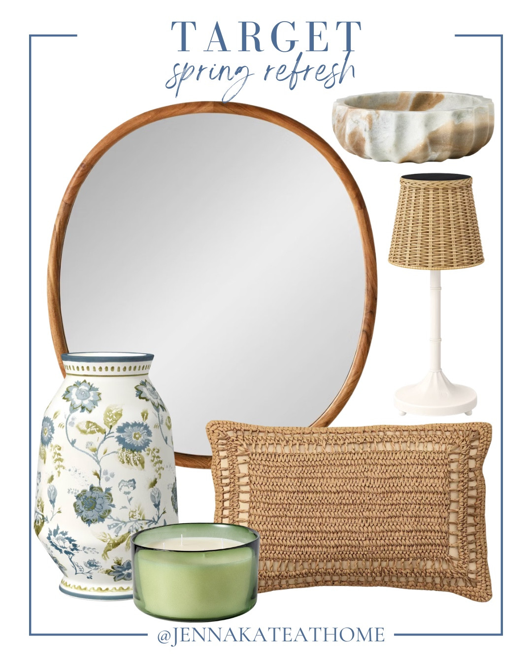 Spring refresh includes mirror, decorative bowl, table lamp, throw pillows, candle, and vase.

Home decor, looks for less, home accents, spring refreshhments

#LTKvlog #LTKHome #LTKSeasonal