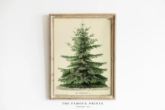 Vintage Christmas Tree Print | Etsy | Etsy (US)