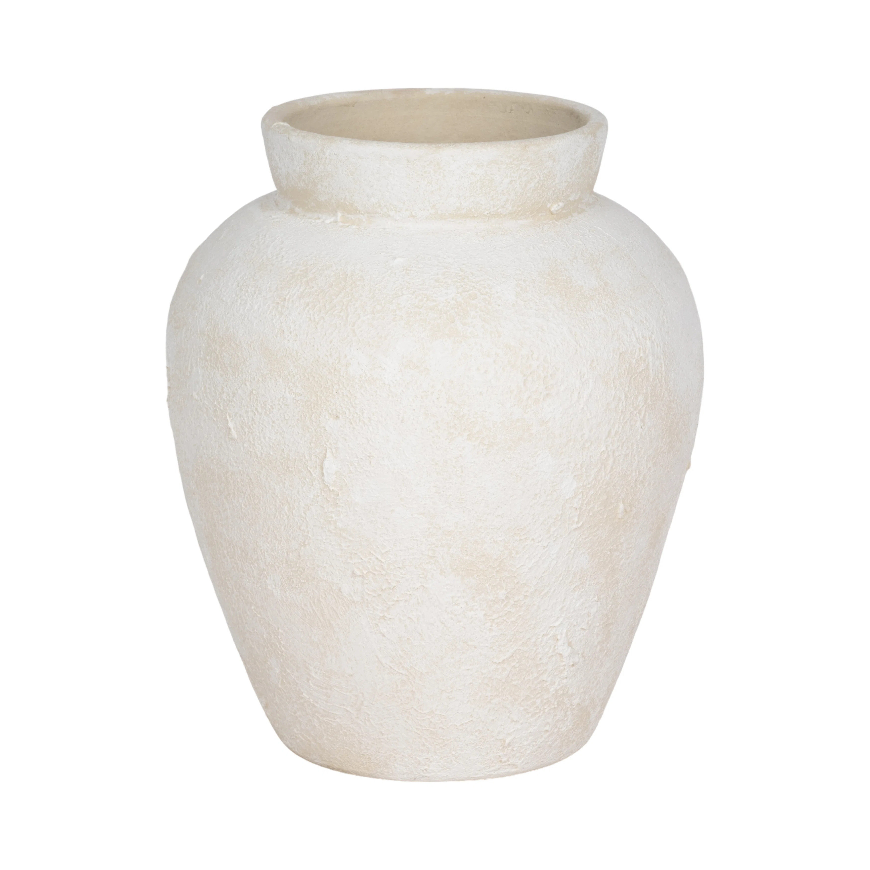 Todrick 11-Inch Ivory Textured Terracotta Vase | Wayfair North America