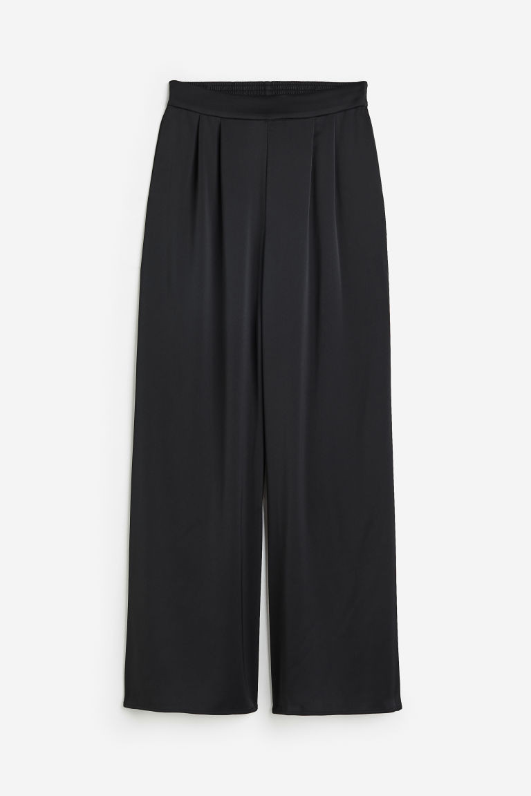 H & M - Wide trousers - Black | H&M (UK, MY, IN, SG, PH, TW, HK)