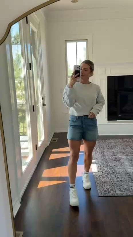 Summer vibes hit different in Levi's denim shorts and a cozy sweater: chill beach days meet sweater weather whimsy! Perfect casual outfit for sunny escapes. 🌞👖🧥 #LevisDenimShorts #SummerOutfit #CasualStyle #DenimShorts #SweaterWeather #BeachOutfit #SummerFashion #StreetStyle #CozyCasual #OutfitInspo 

 #LTKootd