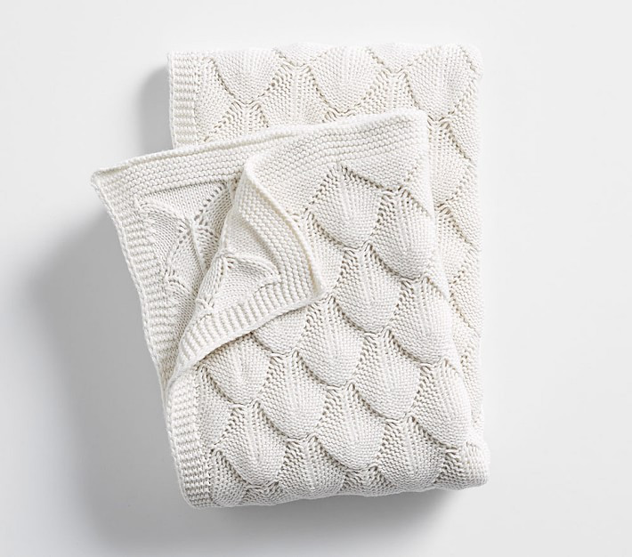 Bubble Knit Baby Blanket , Blush | Pottery Barn Kids
