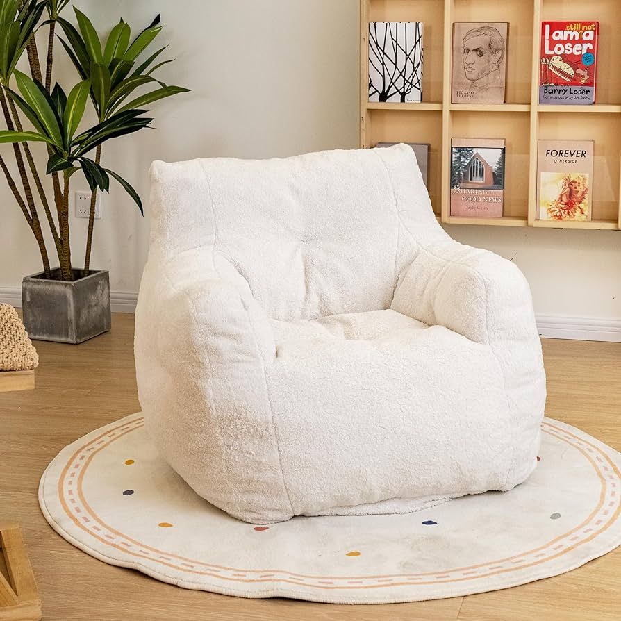Bean Bag Chair with Filler, Bean Bag Sofa with Tufted Soft Stuffed Filling, Fluffy and Lazy Sofa,... | Amazon (US)