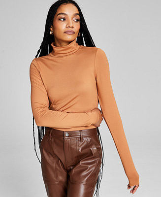 And Now This Women's Turtleneck Long-Sleeve Solid Top & Reviews - Tops - Women - Macy's | Macys (US)