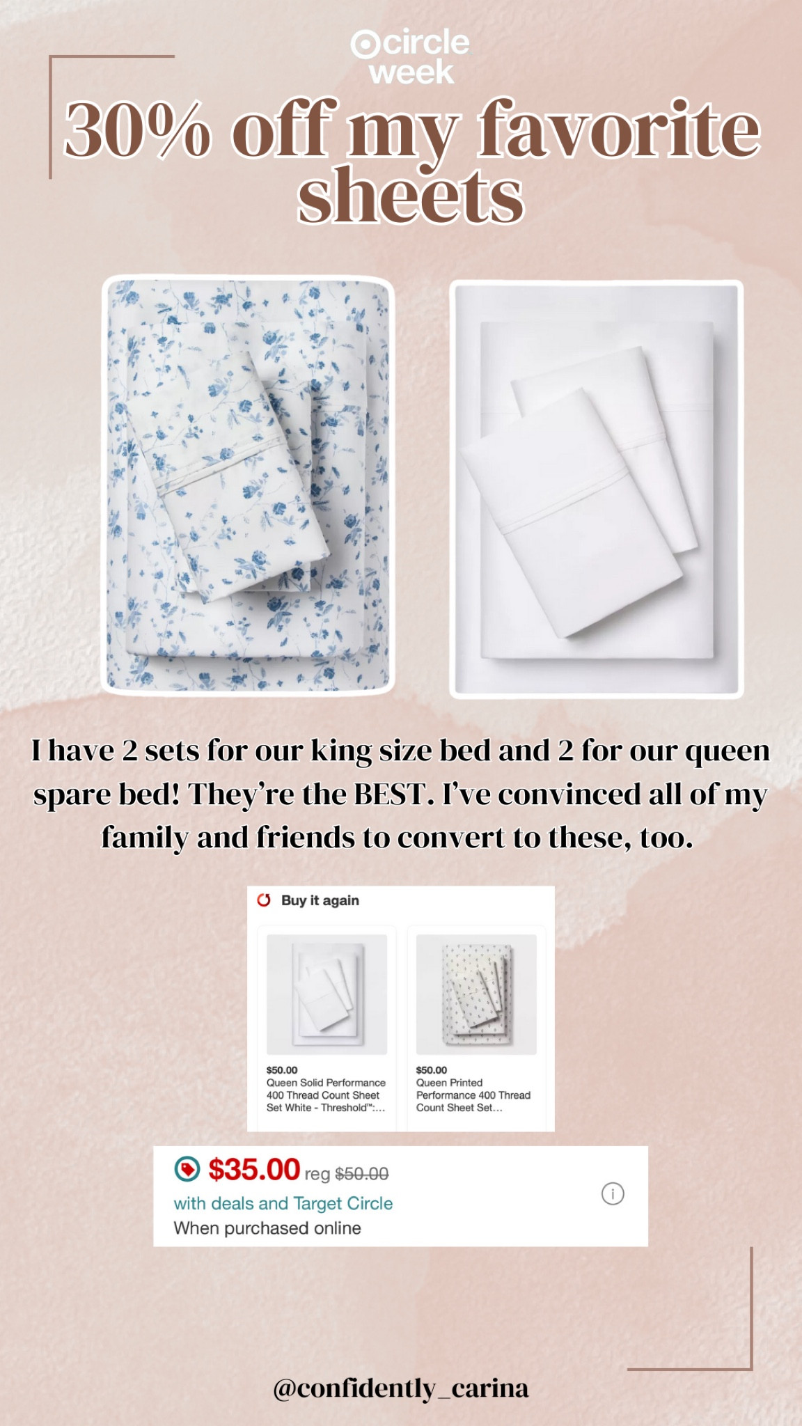 My absolute FAVORITE sheets are 30% off! This is a great deal!! 

#LTKFindsUnder50 #LTKxTarget #LTKHome