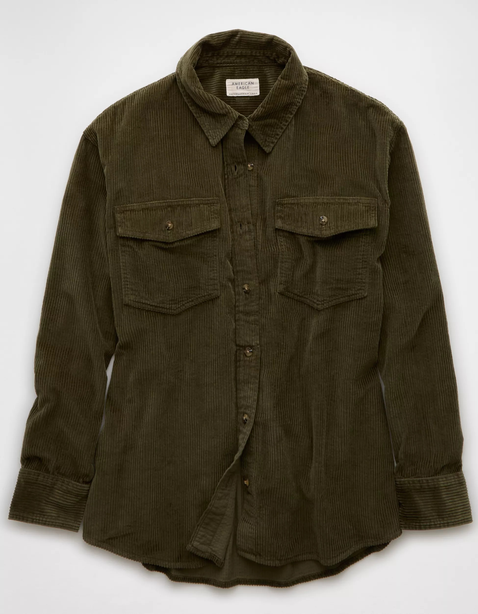 AE Oversized Corduroy Shacket | American Eagle Outfitters (US & CA)