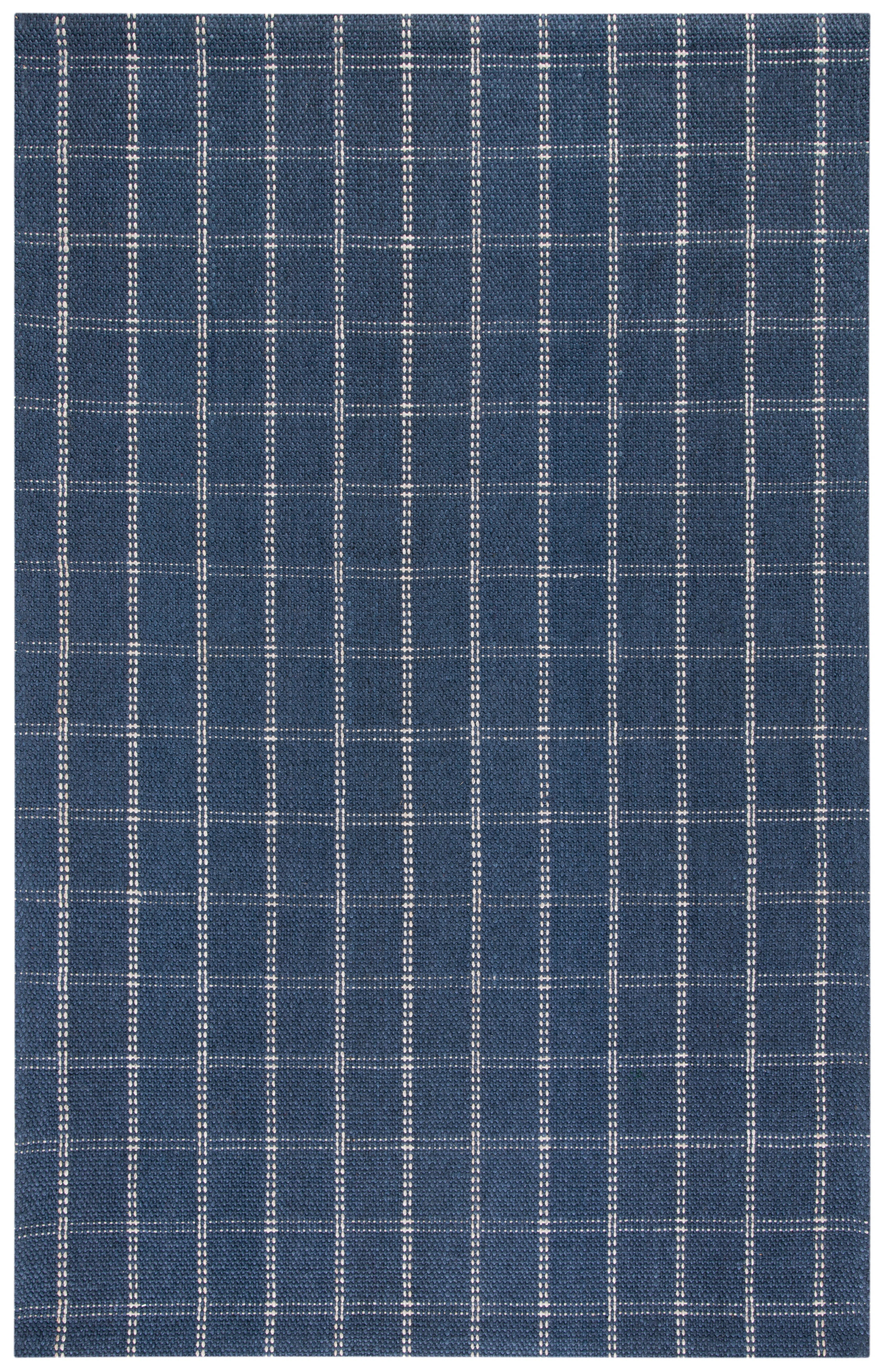 Lauren Ralph Lauren Tamworth Check Hand Woven, 50% Wool, 50% Viscose, Navy Area Rug | Wayfair North America