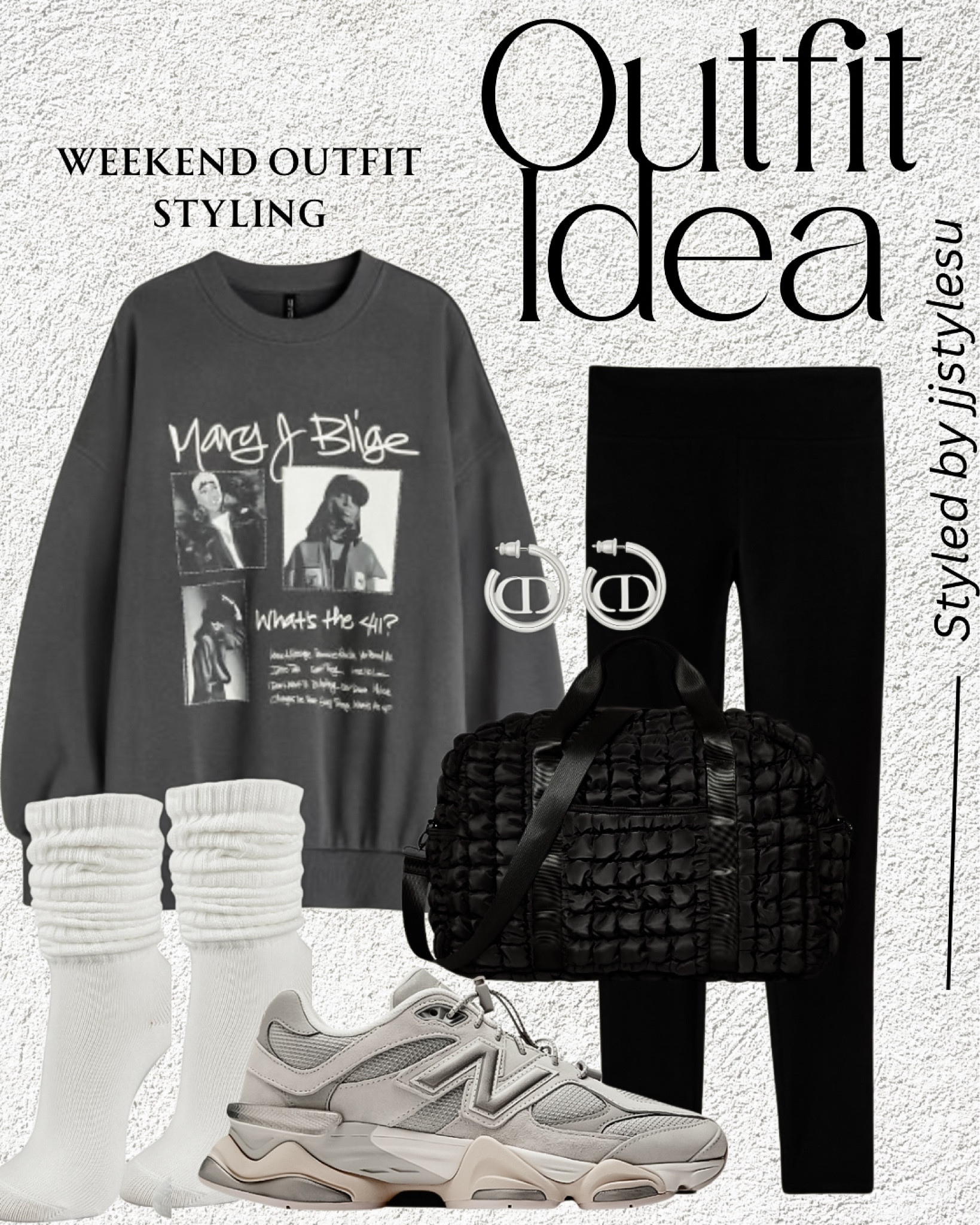 𝑊𝑒𝑒𝑘𝑒𝑛𝑑 𝑆𝑡𝑦𝑙𝑒
#easystyling
Oversized Sweatshirt
Slouch Socks
Weekender Bag
High Waisted Leggings
Dior Earrings 


#LTKitbag #LTKstyletip #LTKshoecrush