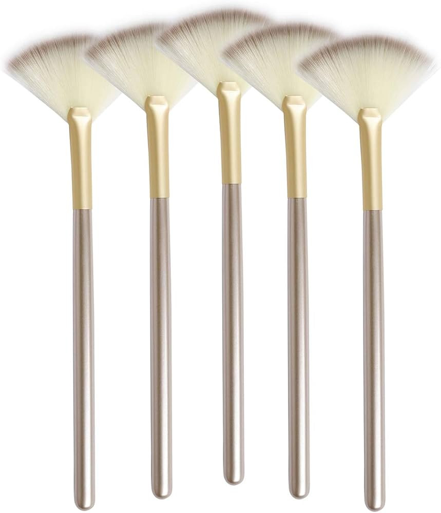 Slim Soft Facial Fan Brush,Makeup Cosmetic Multi Use, Mask Acid Applicator for Glycolic Peel Masq... | Amazon (US)
