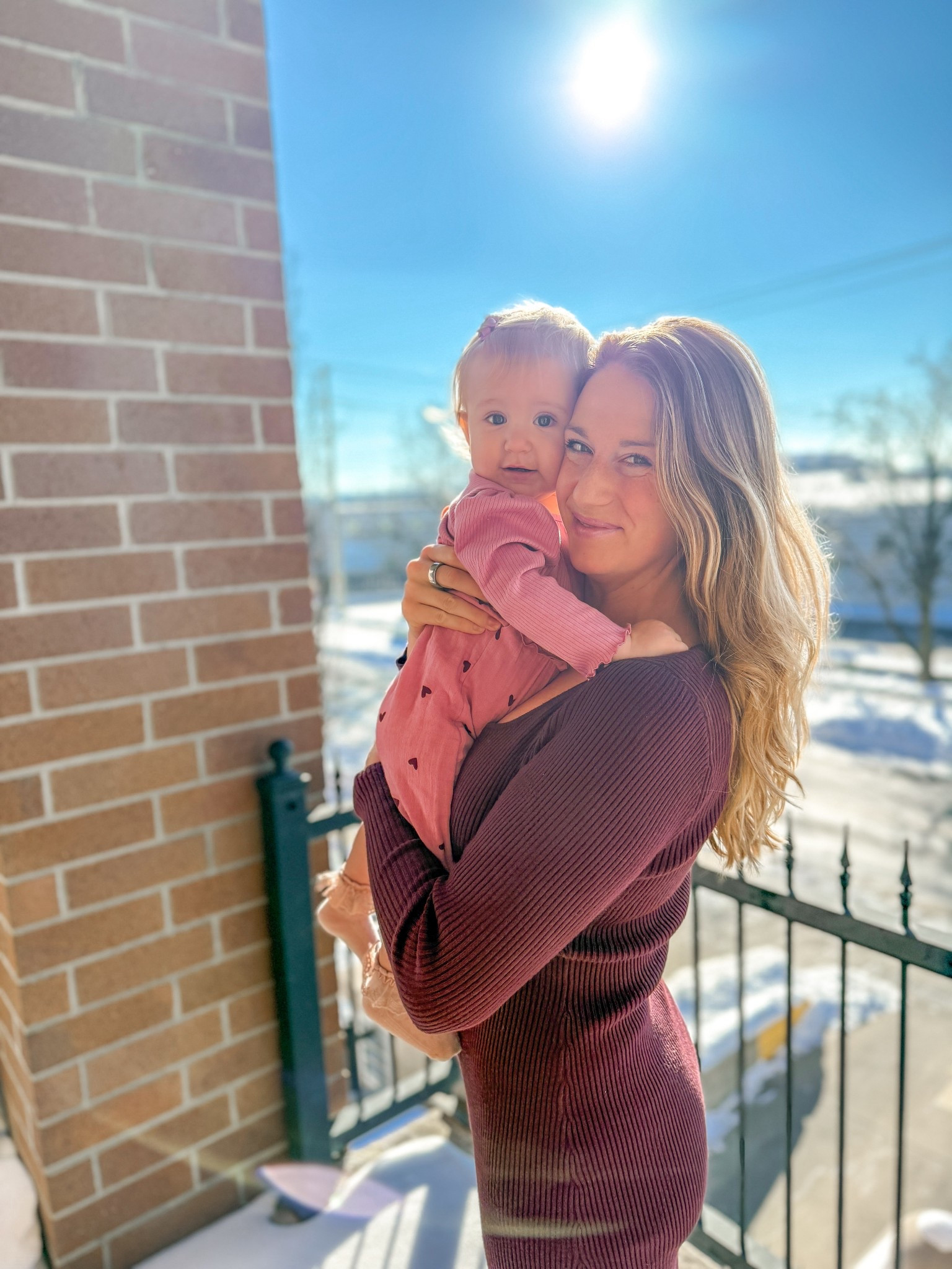 always matching with my mini me 💗

absolutely love this sweater dress, it’s great if you’re tall like me (and will work if pregnant too!) linking both of our looks, I’m in a medium tall & baby is in size 12 month heart romper!