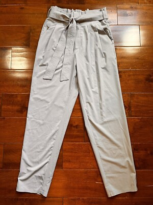 Athleta Pants Womens 0 Blue Skyline Pant II Paperbag Straight Stretch Trousers | eBay US